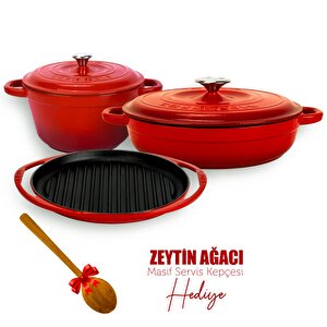 Döküm 3x Gr Izgara Tava & New Heritage Serisi Tencere Seti Sınırlı Sayıda Özel Seri