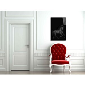 At Hayvan Cam Tablo 90x60 cm