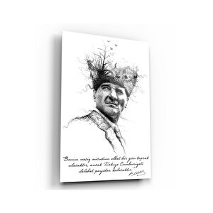 Atatürk Cam Tablo 50x70 cm