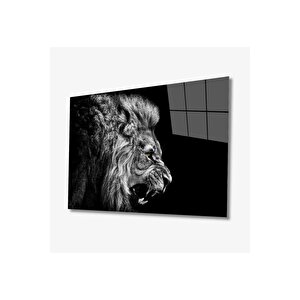 Aslan Hayvan Cam Tablo 4mm Dayanıklı Temperli Cam 80x130 cm