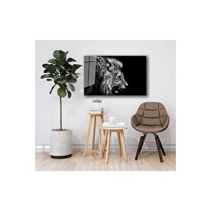 Aslan Hayvan Cam Tablo 4mm Dayanıklı Temperli Cam 80x130 cm