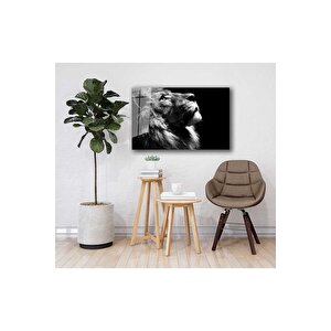 Aslan Hayvan Cam Tablo 4mm Dayanıklı Temperli Cam 80x130 cm