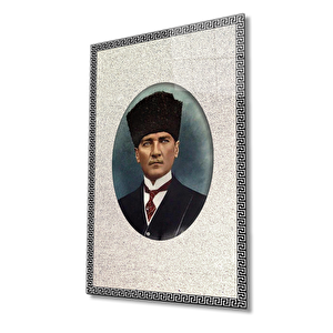Çerçeveli Atatürk Cam Tablo 50x70 cm