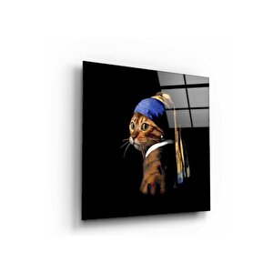Kedi Cam Tablo 30x30 cm