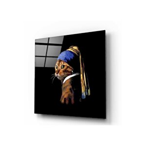 Kedi Cam Tablo 100x100 cm