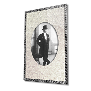 Çerçeveli Atatürk Cam Tablo 50x70 cm