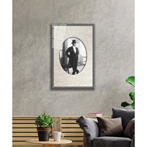 Çerçeveli Atatürk Cam Tablo 50x70 cm