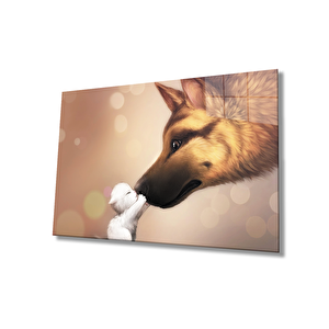 Hayvanlar Cam Tablo 90x60 cm