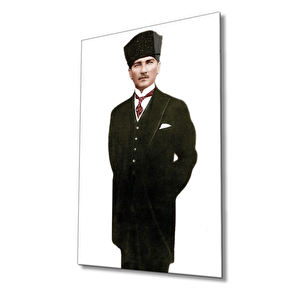Atatürk Cam Tablo 90x60 cm
