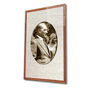 Çerçeveli Atatürk Cam Tablo 50x70 cm