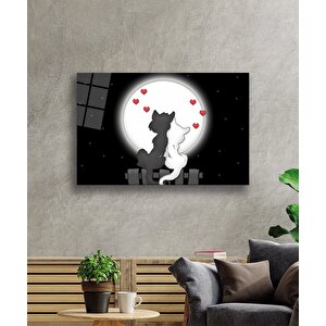 Hayvanlar Aile Cam Tablo 50x70 cm