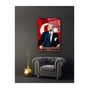 Atatürk Cam Tablo 70x110 cm