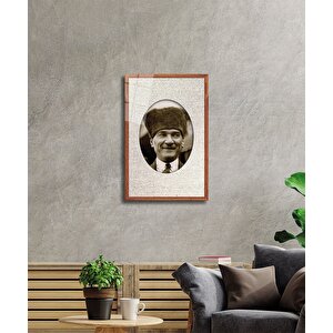 Çerçeveli Atatürk Cam Tablo 50x70 cm