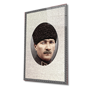 Çerçeveli Atatürk Cam Tablo 90x60 cm
