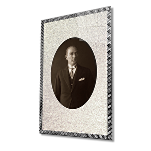 Çerçeveli Atatürk Cam Tablo 50x70 cm