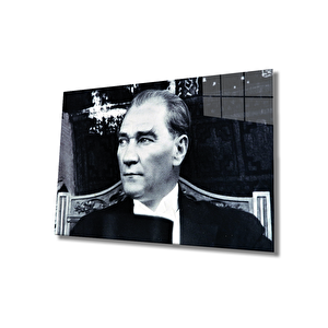Atatürk Cam Tablo 90x60 cm