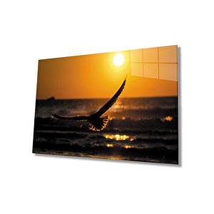 Gün Batımında Kuş Bird At Sunset Table 110x70 cm