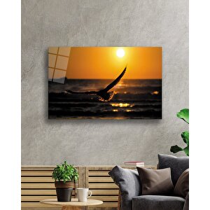 Gün Batımında Kuş Bird At Sunset Table 110x70 cm