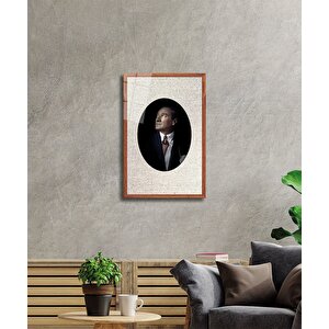 Çerçeveli Atatürk Cam Tablo 36x23 cm