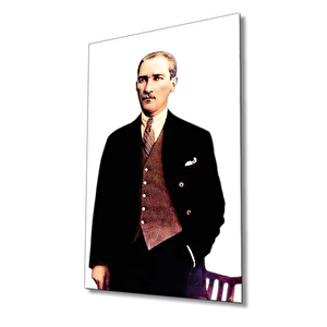 Atatürk Cam Tablo 50x70 cm