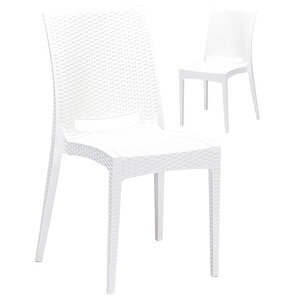 2 Adet Rattan Beyaz Sandalye / Balkon-bahçe-teras