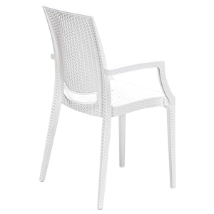 4 Adet Rattan Lüx Beyaz Sandalye / Balkon-bahçe-teras