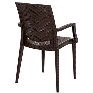 Rattan Small Lüx Camlı Kahve Masa Takımı Bahçe&balkon 1 Camlı Masa 4 Sandalye