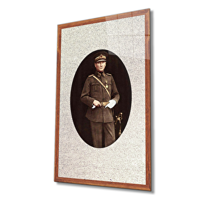 Çerçeveli Atatürk Cam Tablo 50x70 cm