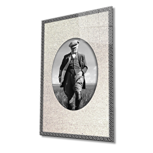 Çerçeveli Atatürk Cam Tablo 50x70 cm