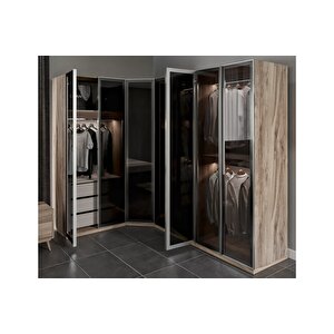 Platinum Brown Corner 7 Kapılı Gardırop