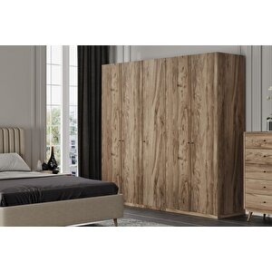 Platinum Brown 5 Kapılı Gardırop