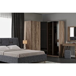 Platinum Brown Corner 5 Kapılı Gardırop