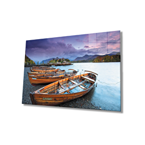 Gün Batımında Kayıklar 90x60 cm