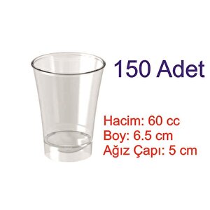 Mika Plastik Kullan At Shot / Şerbet Bardağı 150' Li