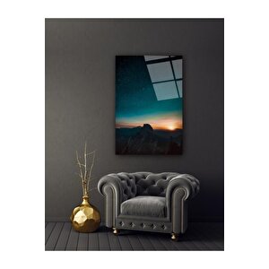 Gökyüzü Ve Güneş Cam Tablo 50x70 cm