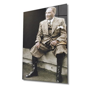 Atatürk Cam Tablo 36x23 cm