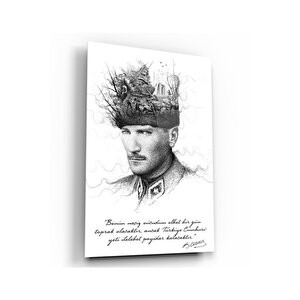 Atatürk Cam Tablo 50x70 cm