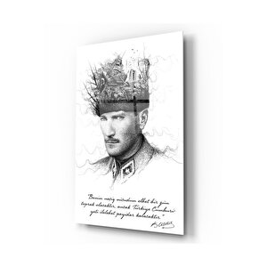 Atatürk Cam Tablo 50x70 cm