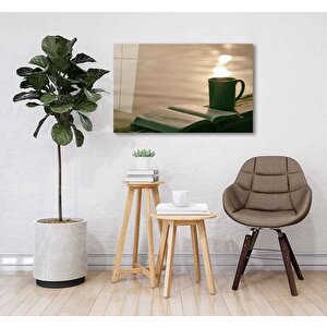 Güneş Deniz Ve Kitap Cam Tablo 50x70 cm