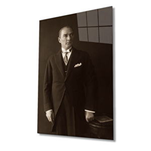 Atatürk Cam Tablo 36x23 cm