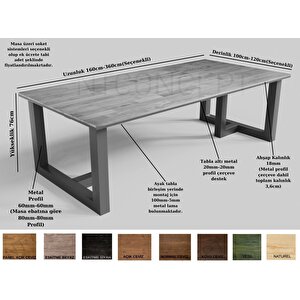 Kau Masif Ahşap Toplantı Masası 85x240 cm