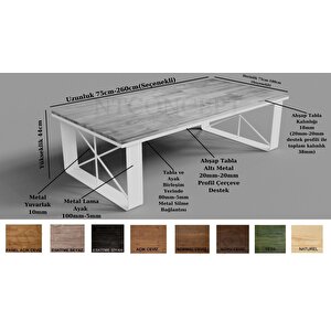 Kue Masif Ahşap Sehpa 260 cm