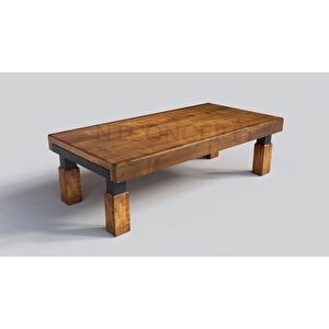Doi Ahşap Ayak Masif Ahşap Sehpa 220 cm