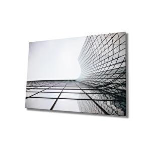 Geometrik Mimari Cam Tablo 36x23 cm