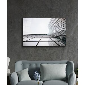Geometrik Mimari Cam Tablo 36x23 cm