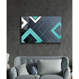 Geometrik Mimari Cam Tablo 36x23 cm