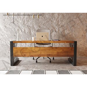 Trin Masif Ağaç Ofis Ve Çalışma Masası 85x240 cm