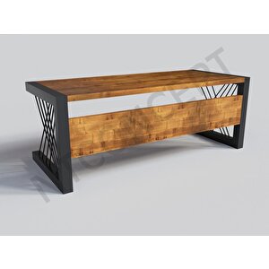 Trin Masif Ağaç Ofis Ve Çalışma Masası 75x230 cm