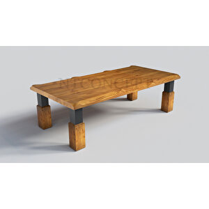 Sui Ahşap Ayak Masif Ahşap Sehpa 130 cm