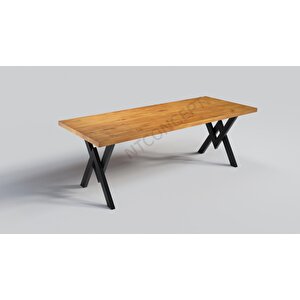 Vinne M2 Doğal Ahşap Yemek Masası 85x200 cm
